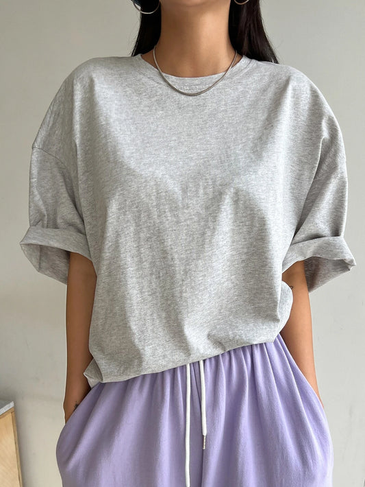 SXV Slogan Graphic Drop Shoulder Tee When You Can't Find The Sunshine, Be The Sunshine Hearten AWESOME POWER