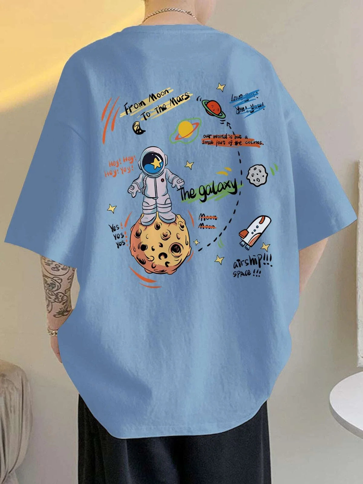 SXV 'INSOMNIA’ Printed Cool Aesthetic Oversized Baggy T-shirt