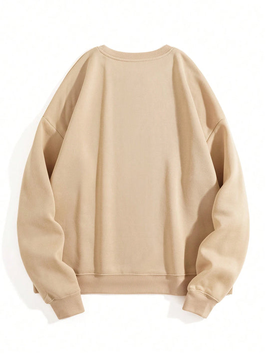 SXV 'be you’ Printed Cool Aesthetic Drop Shoulder Oversized Baggy Sweatshirt