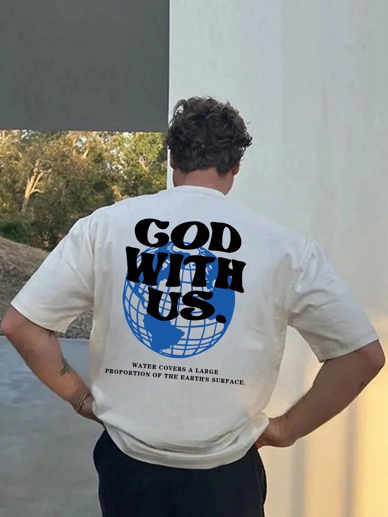 SXV God with us Printed Cool Aesthetic Oversized Baggy T shirt SXVSTYLE