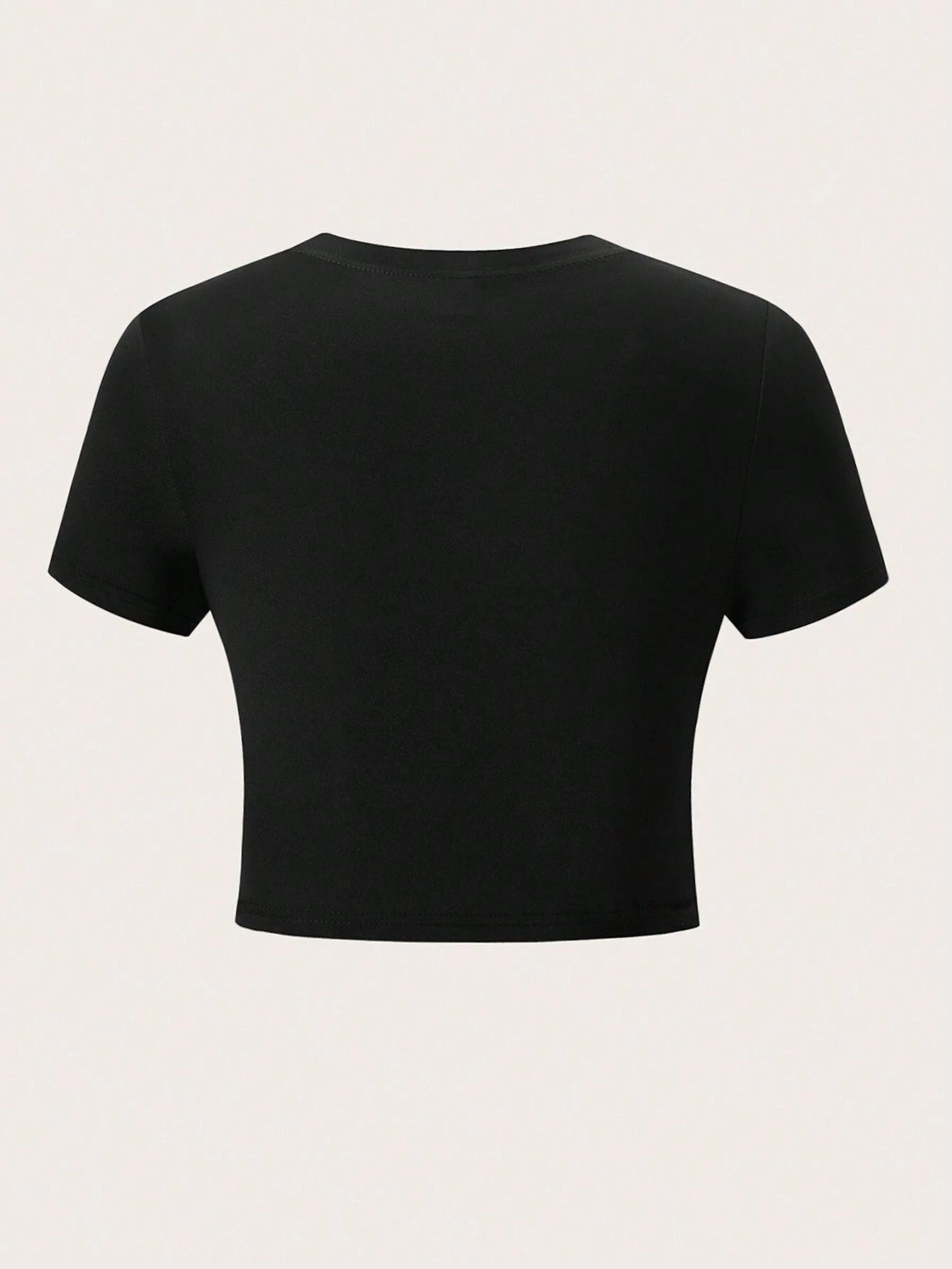 SXV Women's Slim Fit Short Sleeve Cropped T-Shirt With Slogan Print LOOKING HOT AND CAUSING PROBLEMS