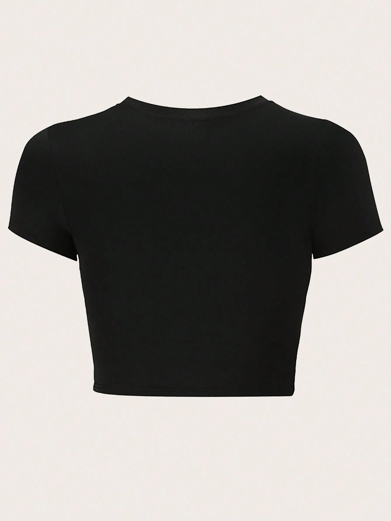 SXV Women's Summer Short-Sleeve Crop Top With Letter Prints, Slim Fit LOCALLY HATED