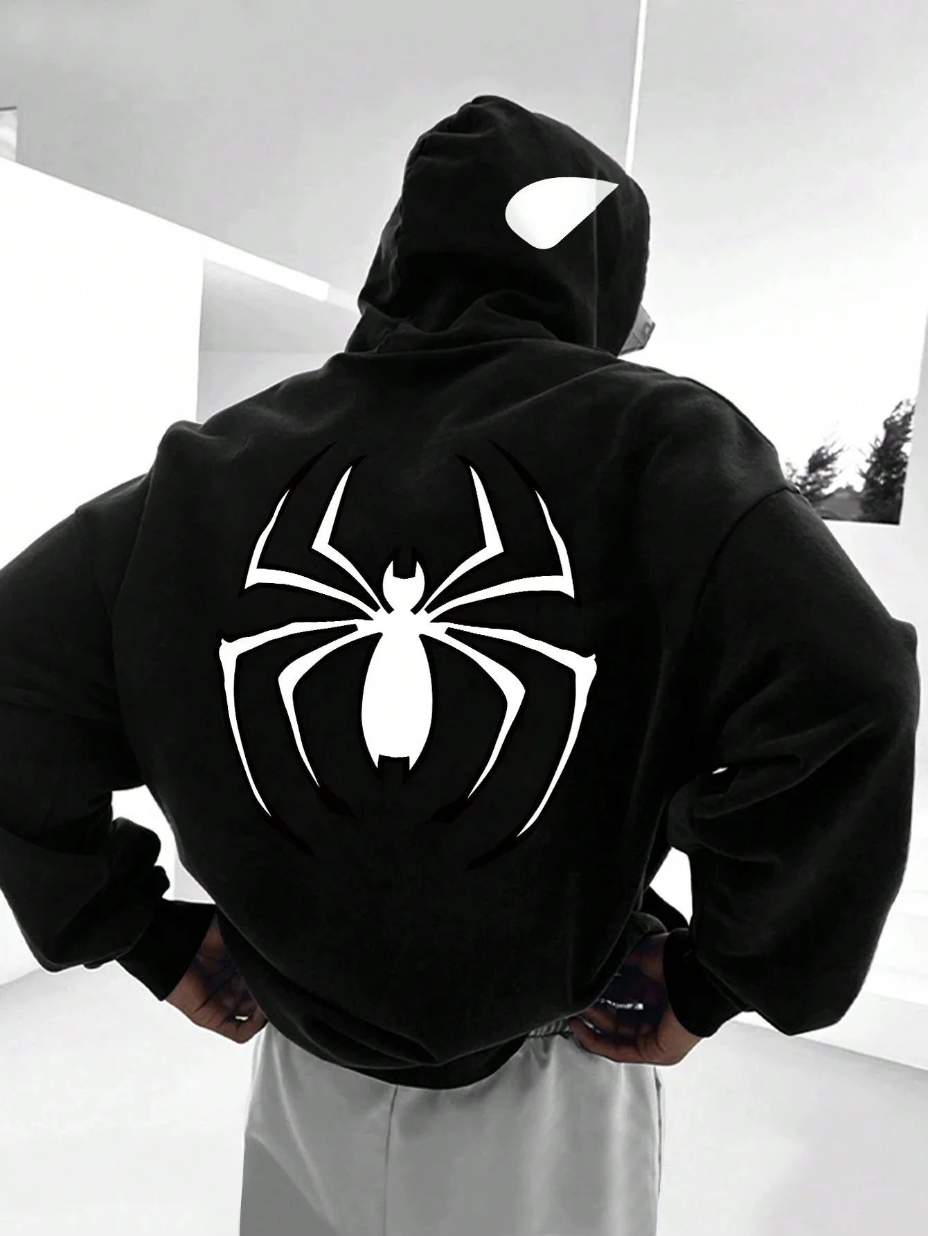 SXV 'spider-eye’ Printed Cool Aesthetic Sweatshirt Hoodie