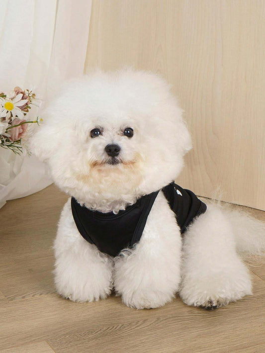 SXV 1pc I Love My Family Printed Flea-Repellent, Anti-Shedding, Heat-Insulated, Breathable Vest, Suitable For Cats And Dogs Indoor And Outdoor Use