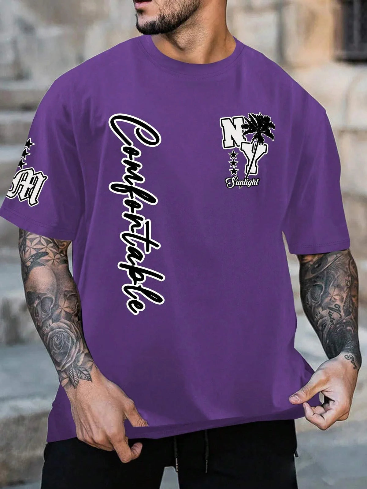 SXV 'INSOMNIA’ Printed Cool Aesthetic Oversized Baggy T-shirt