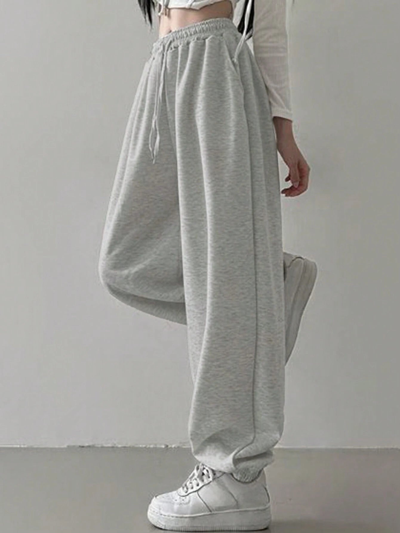 SXV Solid Drawstring Waist Sweatpants