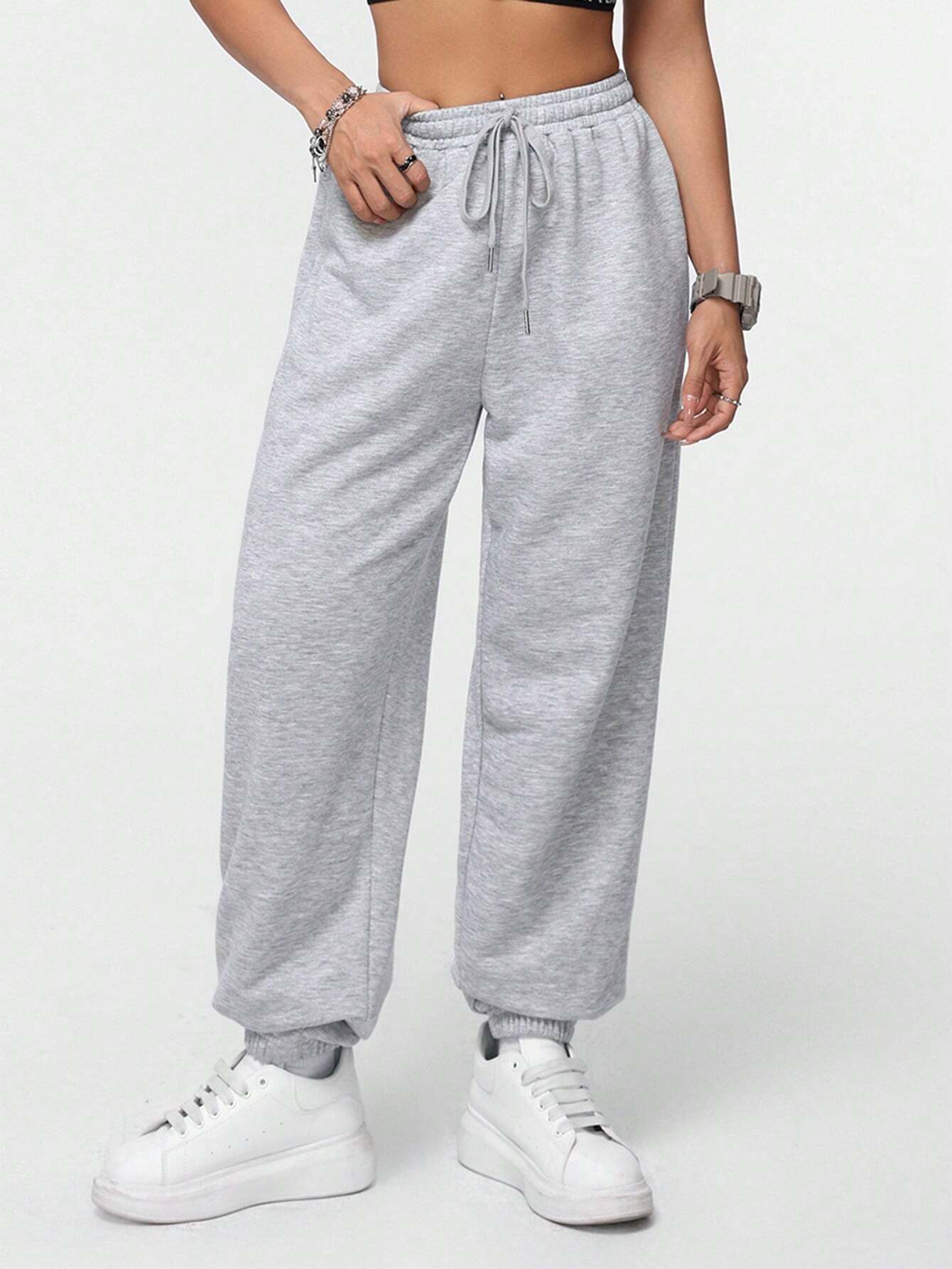 SXV Women Casual Red Spider & Floral Print Drawstring Hem Sweatshirt & Pants, Suitable For Autumn & Winter