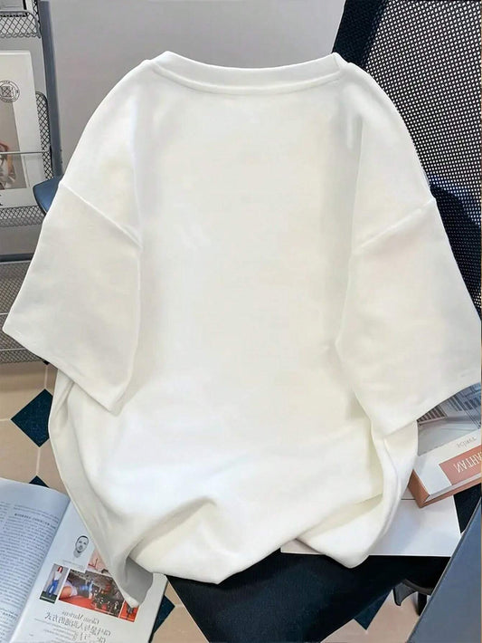 SXV Women's Casual Cartoon Graphic Print T-Shirt, Summer