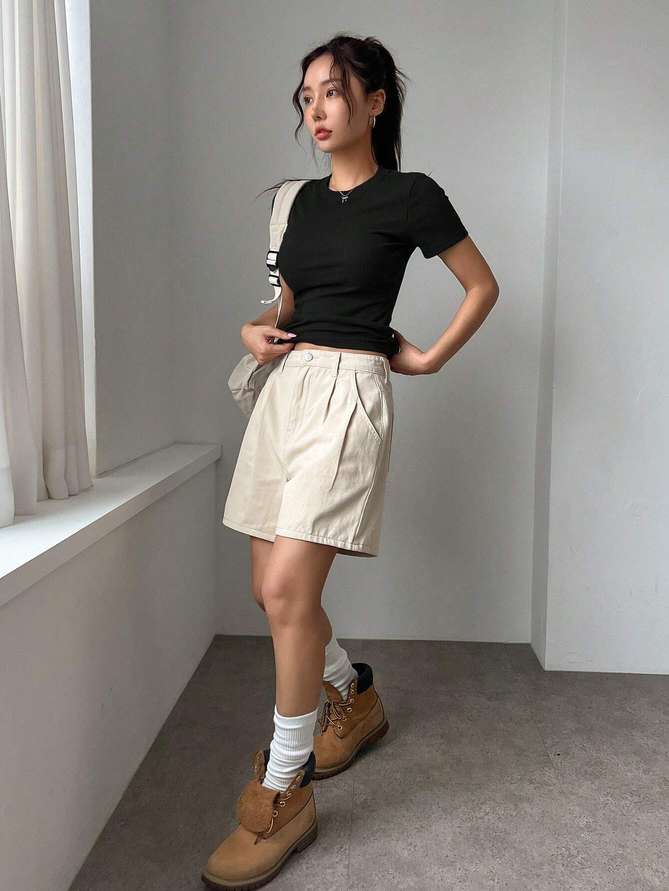 SXV Solid Color Slim Fit Women T-Shirt