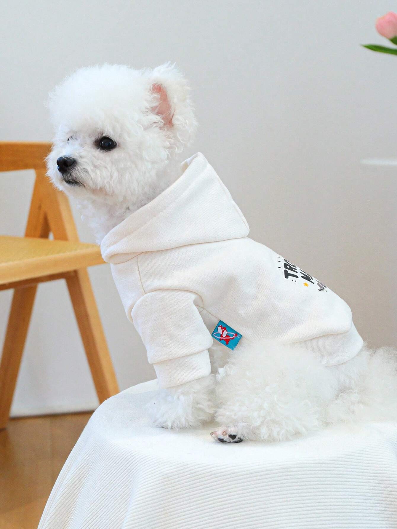SXV 1pc Cute Two-Leg White Sweatshirt Apparel For Small
