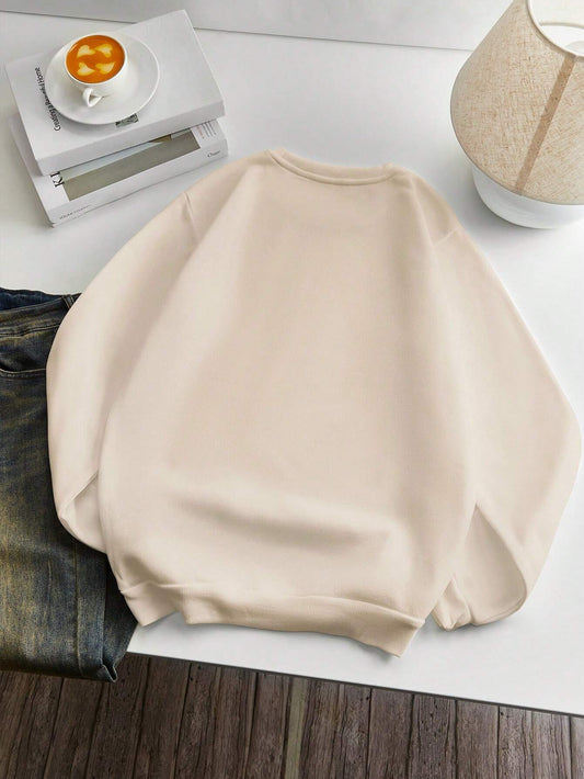 SXV winter basics fleece inside thick and warm baggy oversized sweatshirt