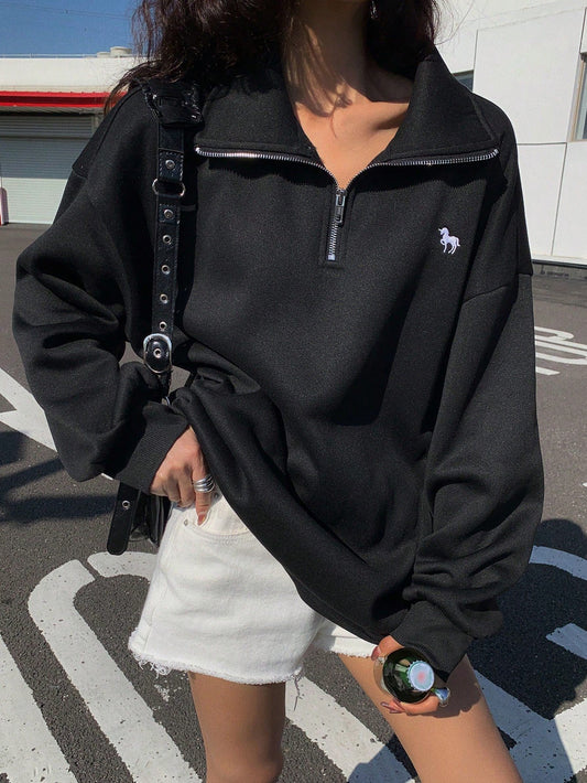 SXV hourse printed half placket