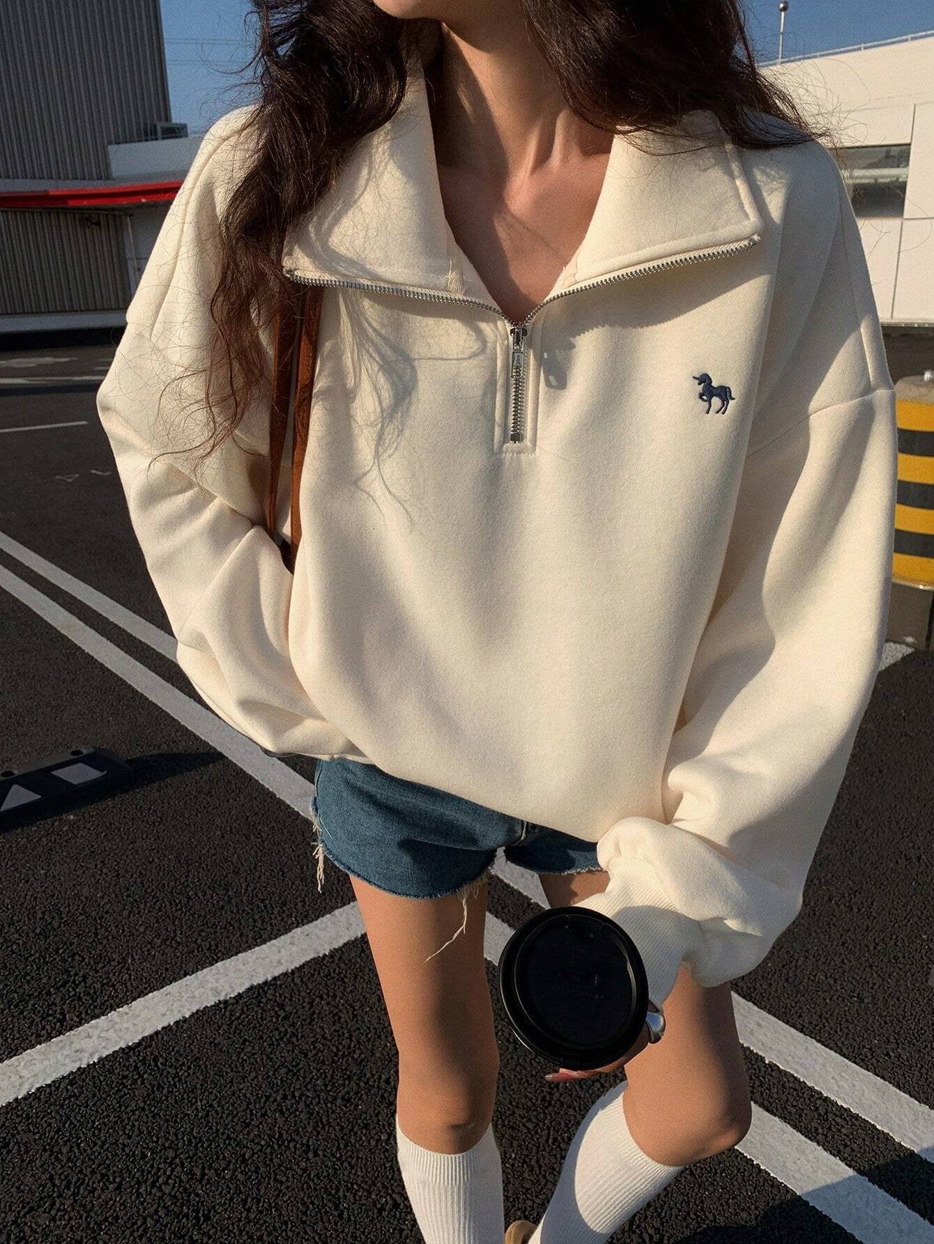 SXV hourse printed half placket