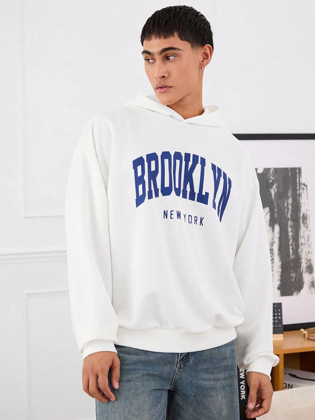SXV Unisex Casual Brooklyn newyork printed Sweat Hoodie