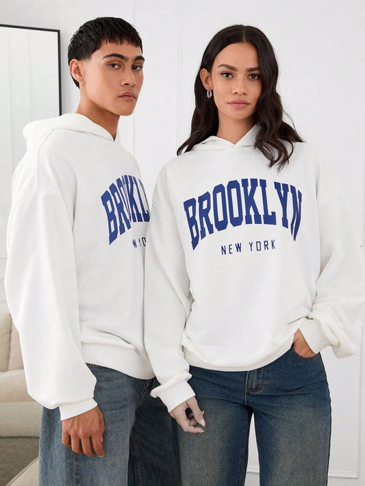 SXV Unisex Casual Brooklyn newyork printed Sweat Hoodie