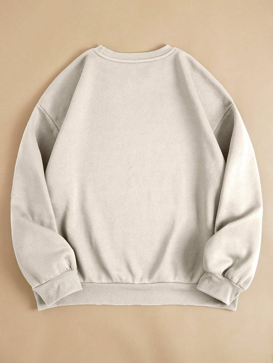 SXV Pancakes and panic attacks Women Letters & Dessert Print Crew Neck Casual Everyday Sweatshirt