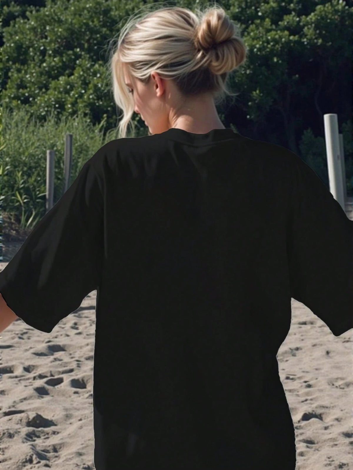 SXV 'bows’ Printed Cool Aesthetic Oversized Baggy T-shirt