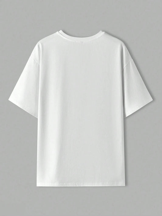 SXV 'friends we were on a break’ Printed Cool Aesthetic Oversized Baggy T-shirt