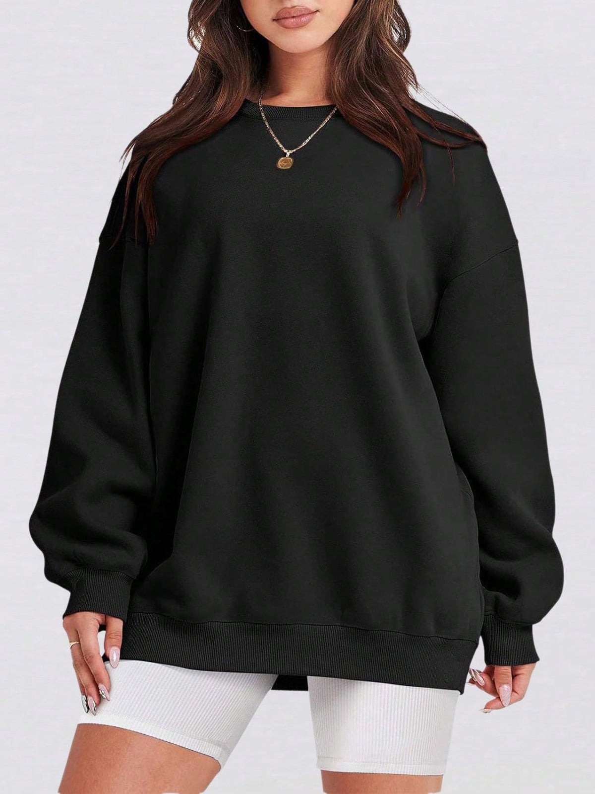 SXV Women's Casual Crew Neck Sweatshirt Loose Soft Long Sleeve Pullover