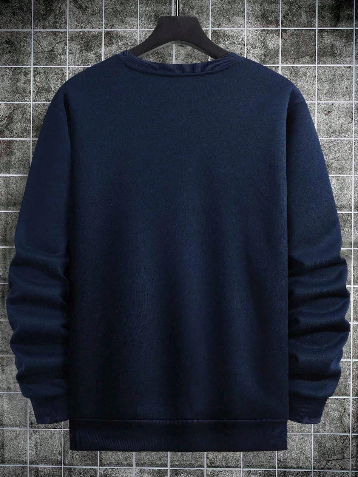 SXV Men's Letter Print Crew Neck Long Sleeve Casual Loose Fit Sweatshirt