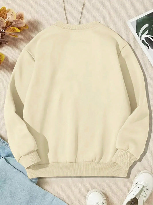 SXV Women's Casual Long Sleeve Crew Neck Sweatshirt, Printed Pattern, Soft & Comfortable Fabric