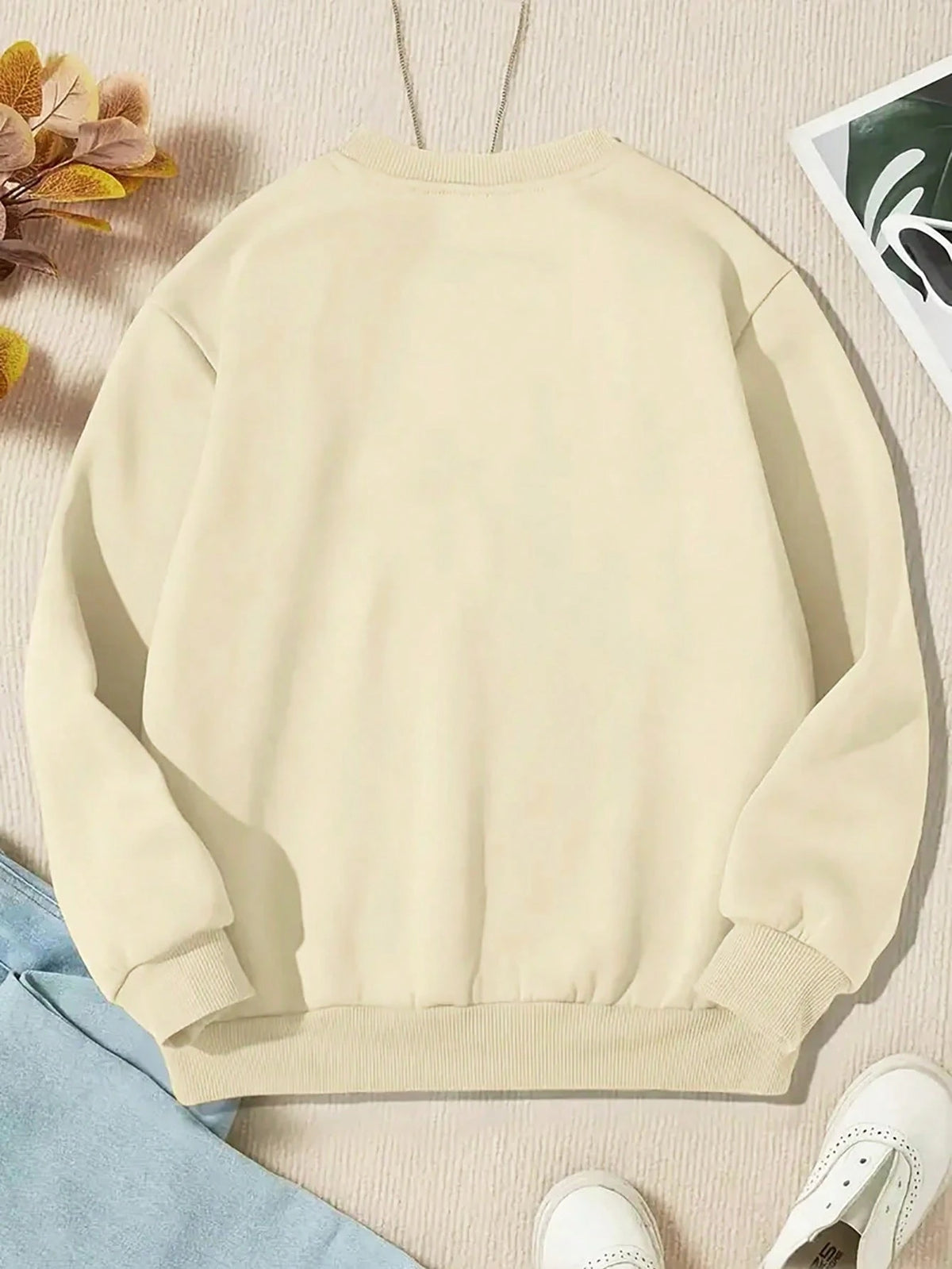 SXV Women's Casual Long Sleeve Crew Neck Sweatshirt, Printed Pattern, Soft & Comfortable Fabric