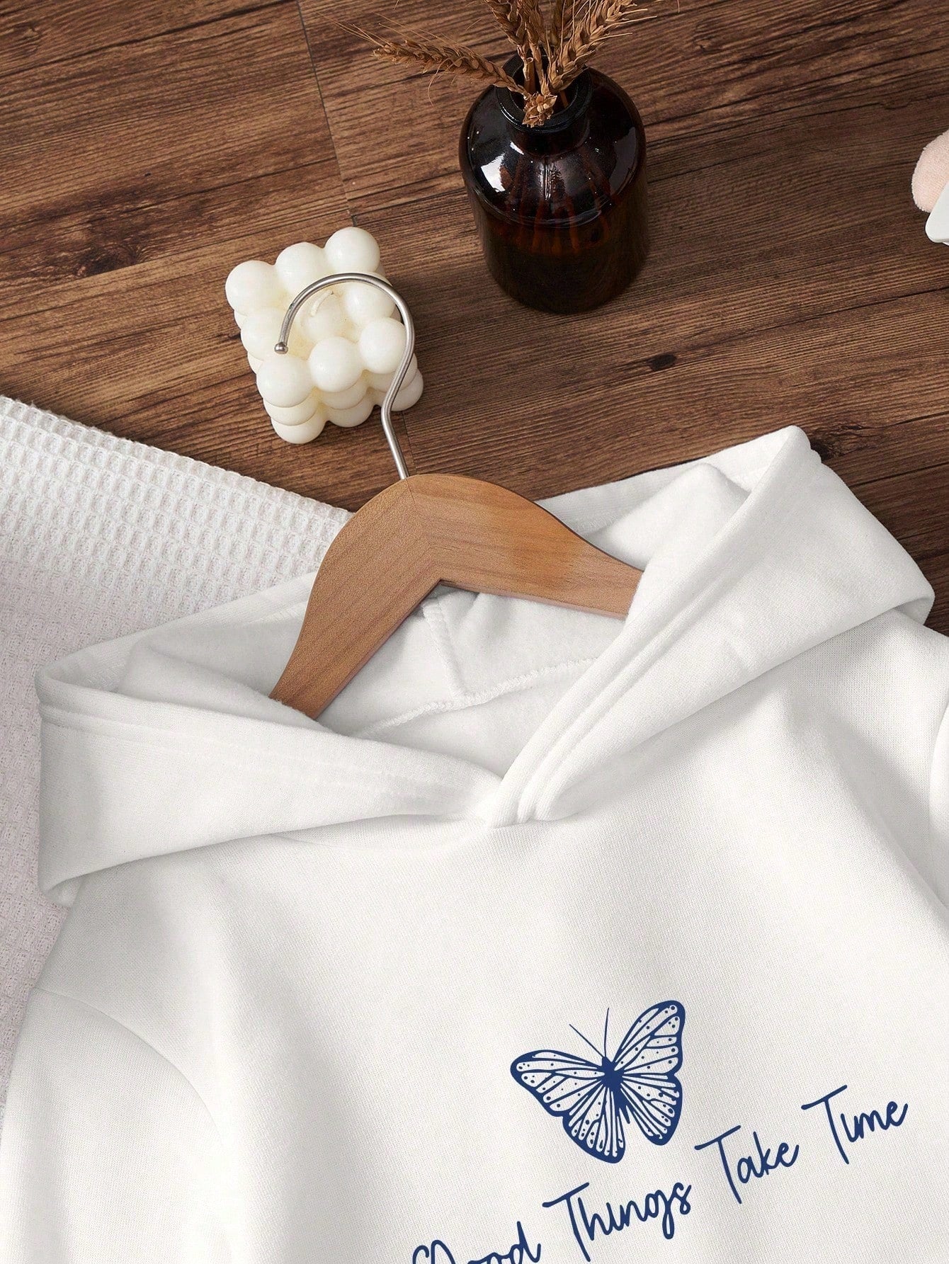 SXV 'Be positive butterfly’ Printed Cool Aesthetic Sweatshirt Hoodie