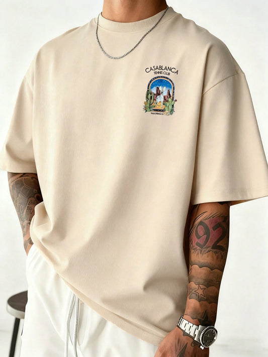 SXV 'casablanca’ Printed Cool Aesthetic Oversized Baggy T-shirt