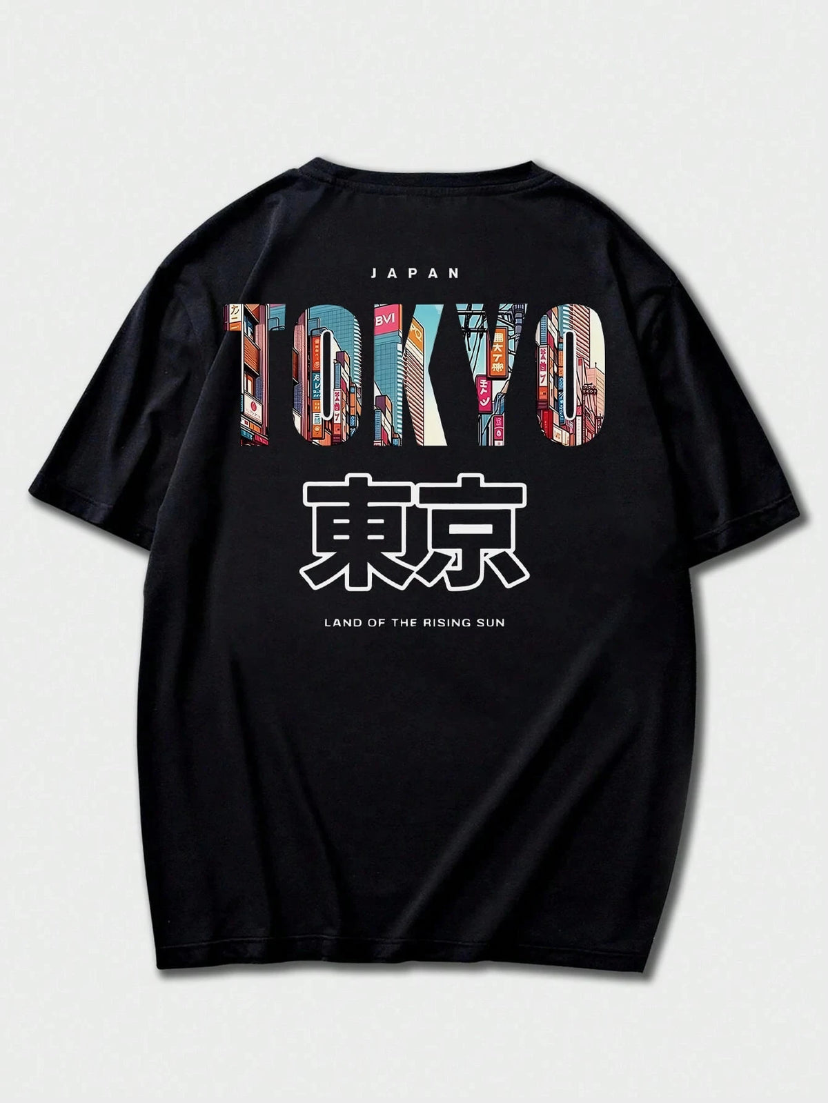 SXV TOKYO English Slogan & Tokyo Element Print Short Sleeve T-Shirt