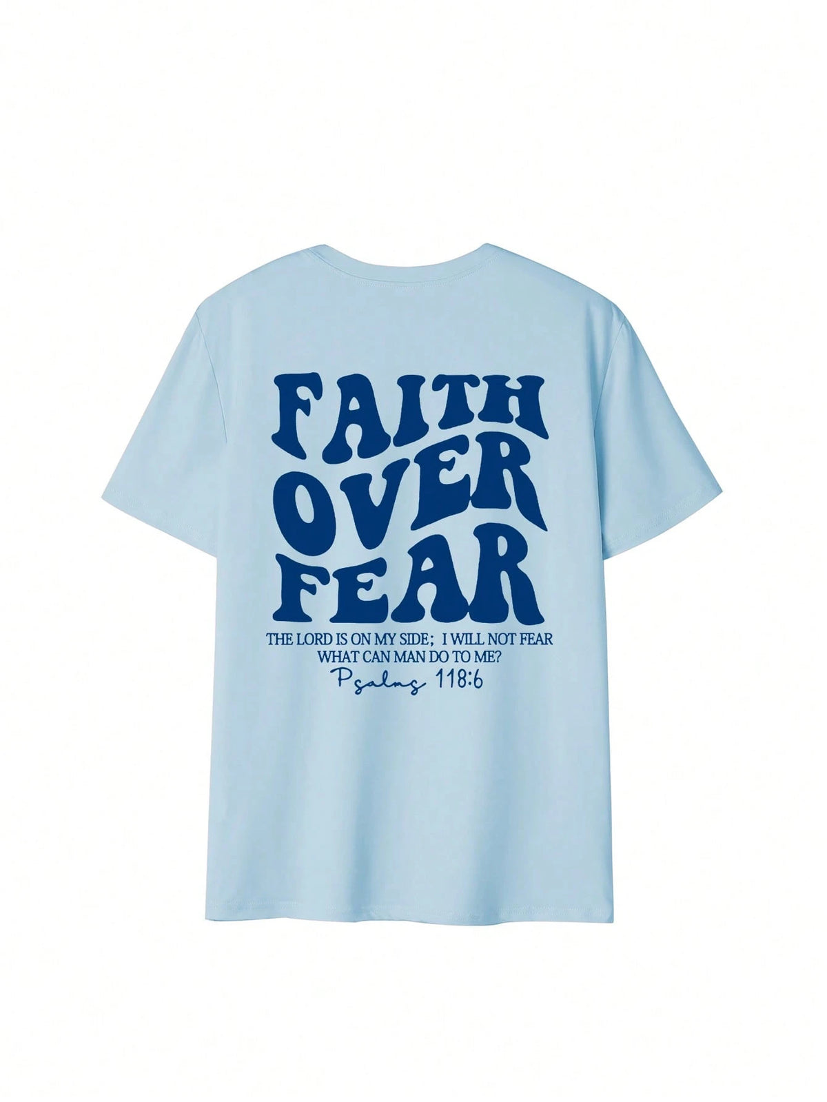 SXV Women's Belief Overcomes Fear Letter Print Casual Round Neck Short Sleeve T-Shirt