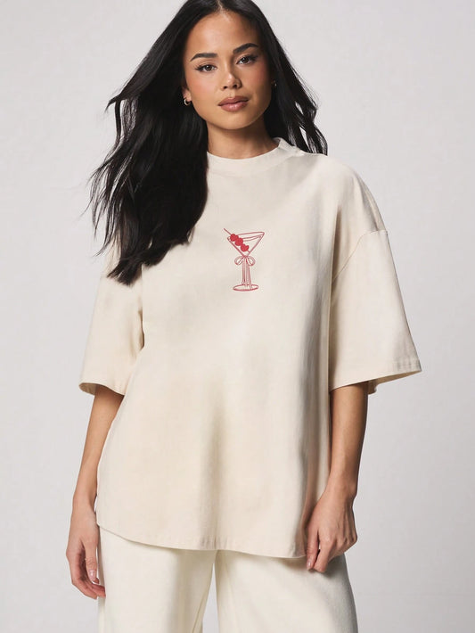 SXV Cocktail Glass Print Perfect For Casual Summer