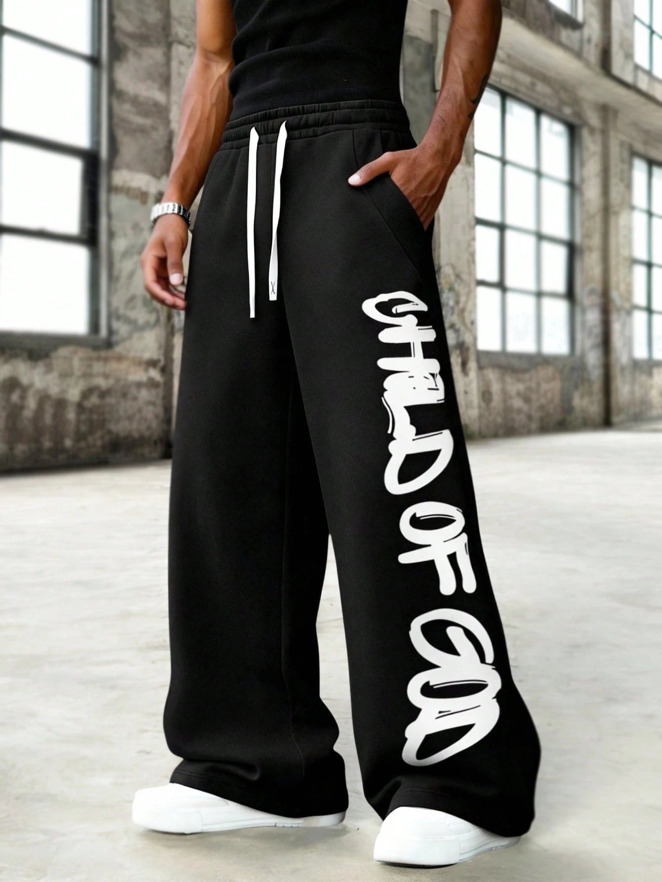 SXV MEN CHILD OF GOD Printed Casual Sweatpants