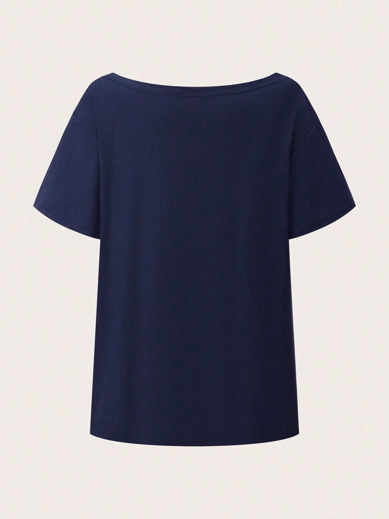 SXV Cute Aesthetic Shoulder Revealing T-Shirt For Teenage Girls, 67 Star Print