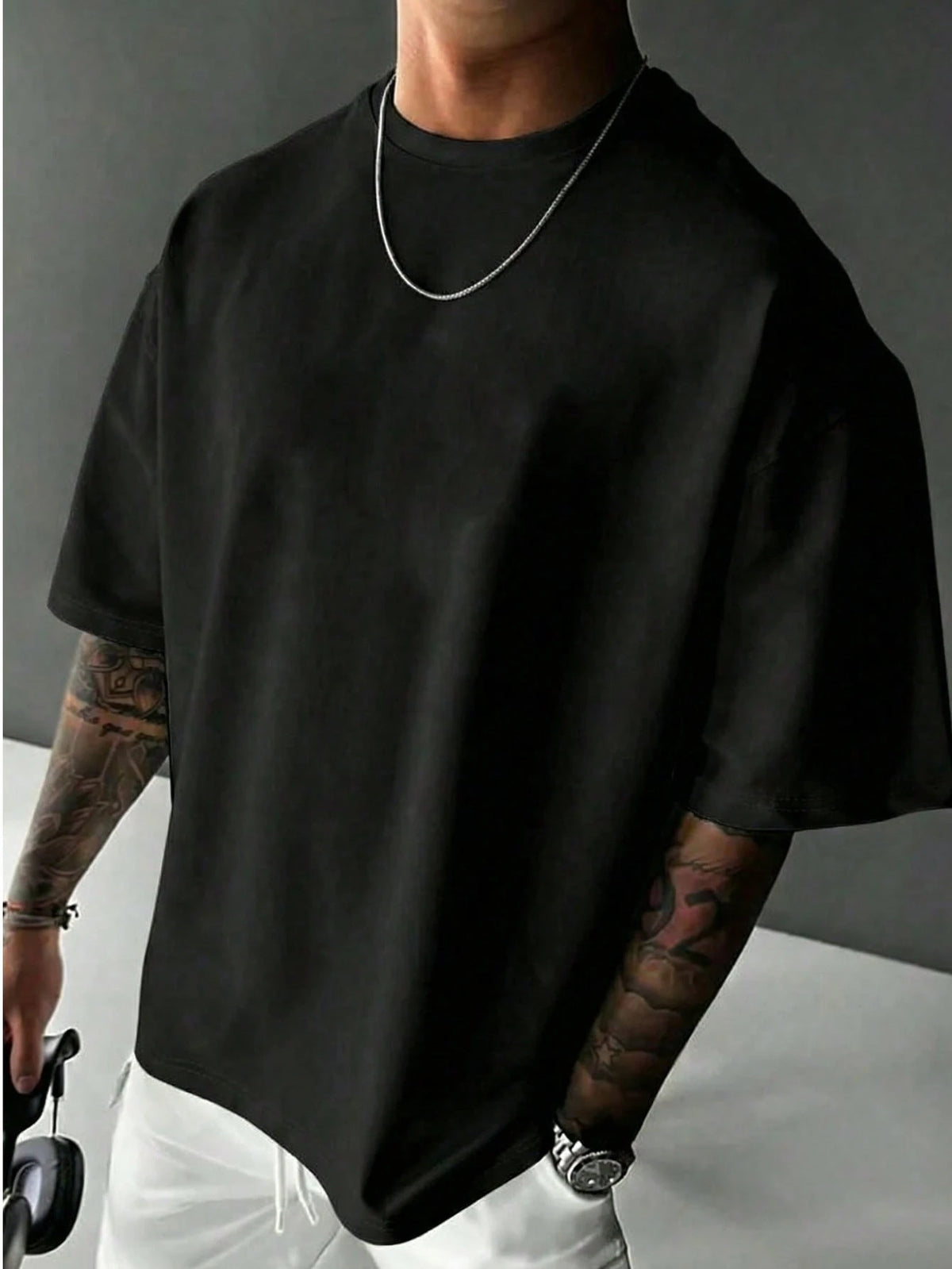 SXV Summer Fashion Versatile Mask Brain Print Crew Neck Short Sleeve T-Shirt
