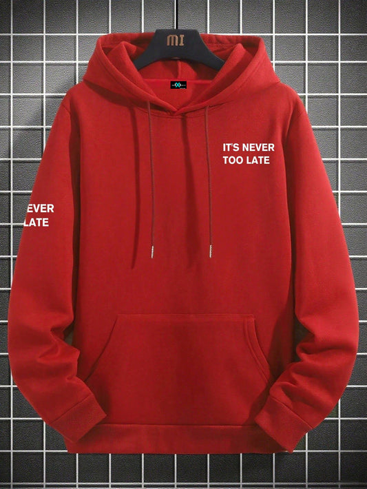SXV Casual Street Highway English Slogan Graphic Print Hoodie