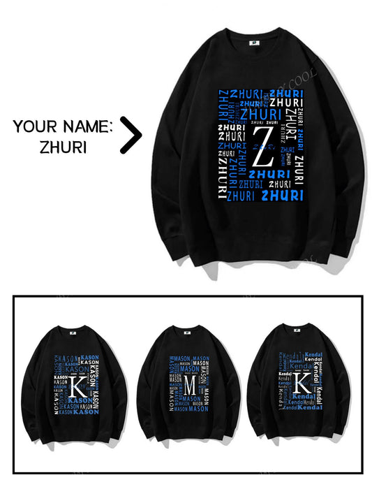 SXV 'customised’ Printed Cool Aesthetic Drop Shoulder Oversized Baggy Sweatshirt