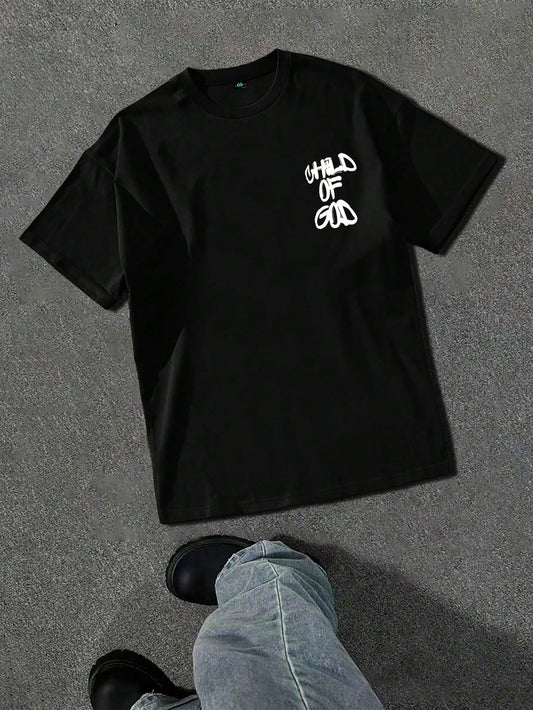 SXV 'child of god’ Printed Cool Aesthetic Oversized Baggy T-shirt