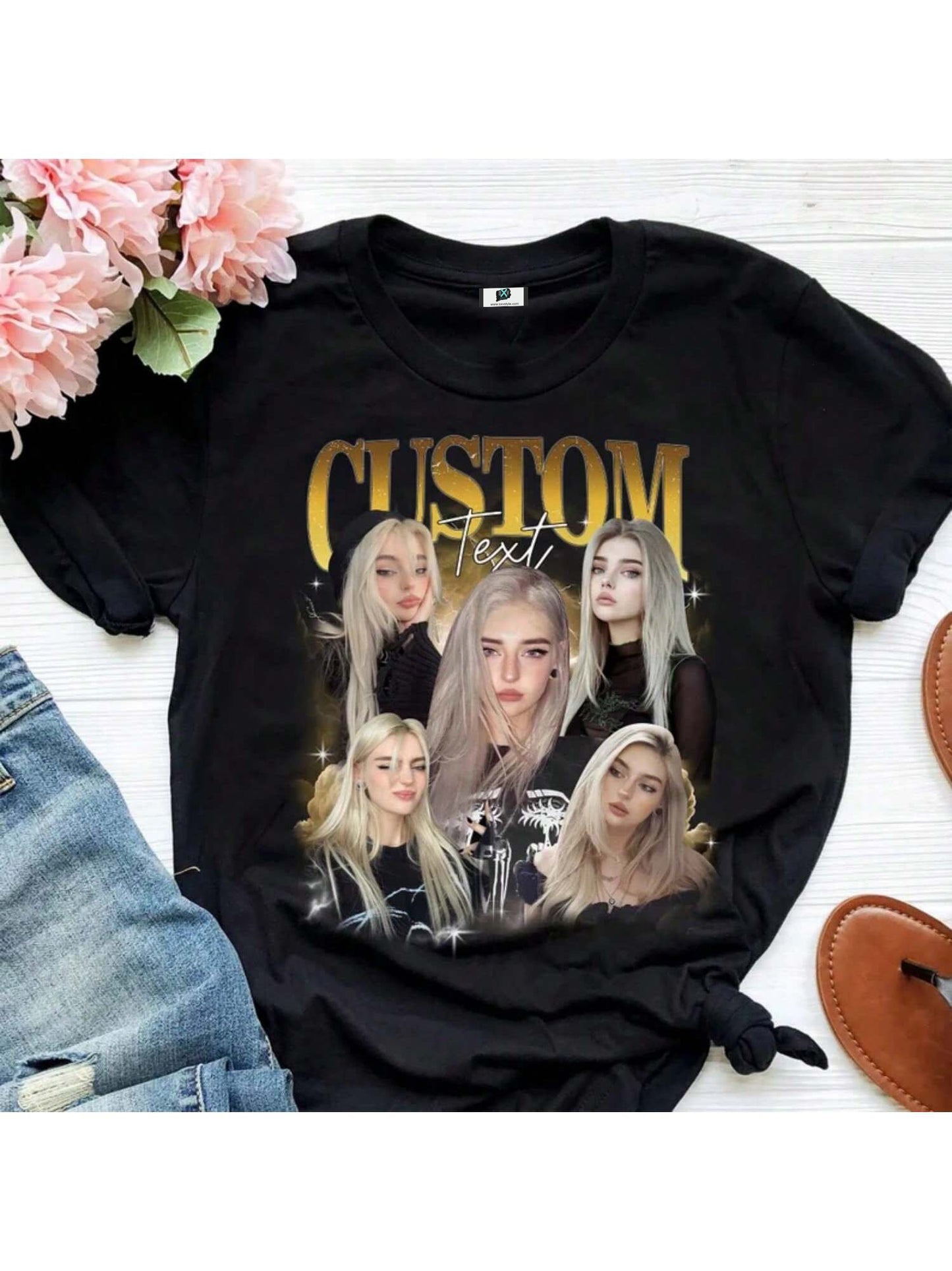 SXV Custom Face Shirt, Custom Photo Girl Shirt, Retro Photo Shirt, 90s Retro Shirt, Custom Valentine Shirt, Y2K Custom Shirt