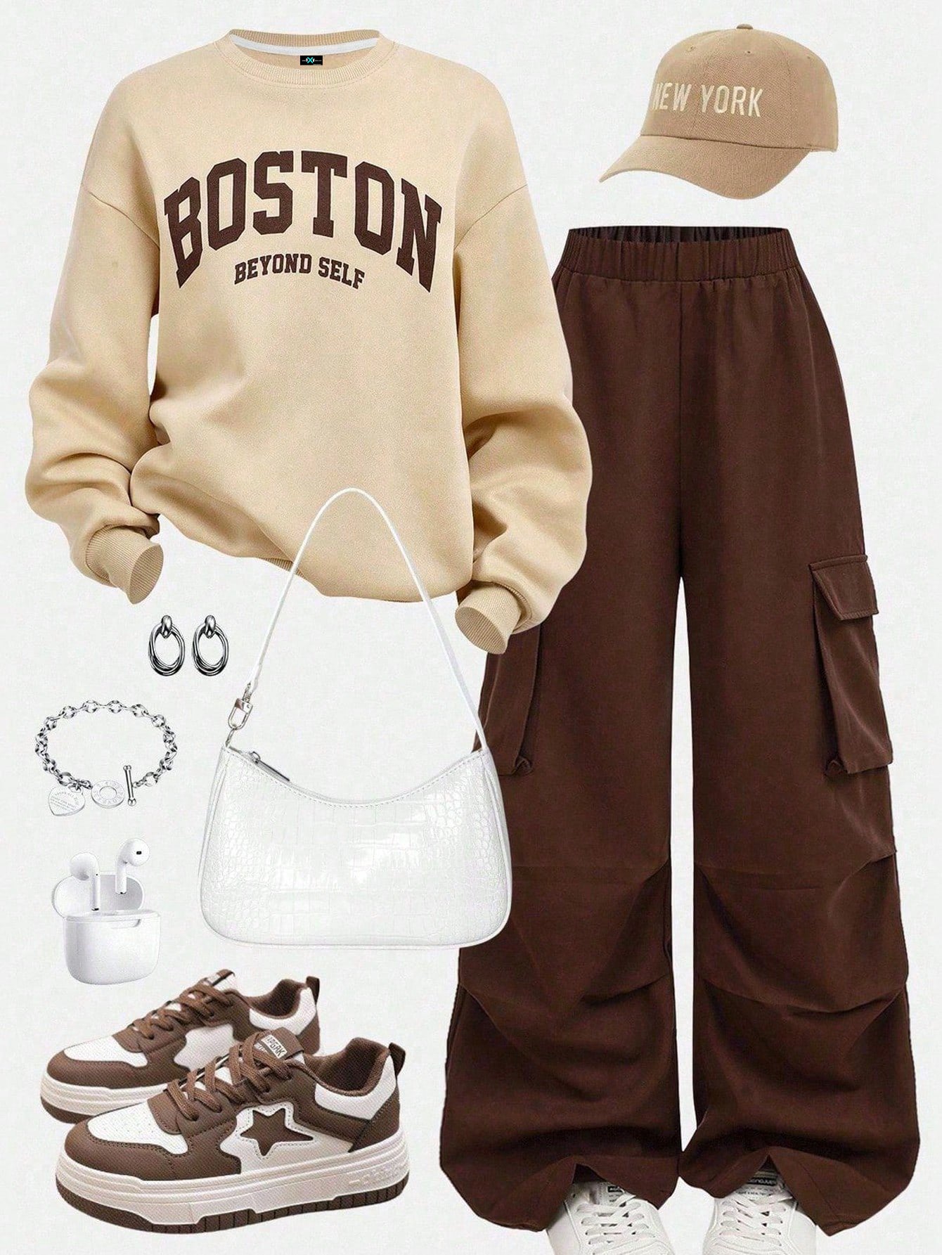 SXV Women's Round Neck Pullover Sweatshirt