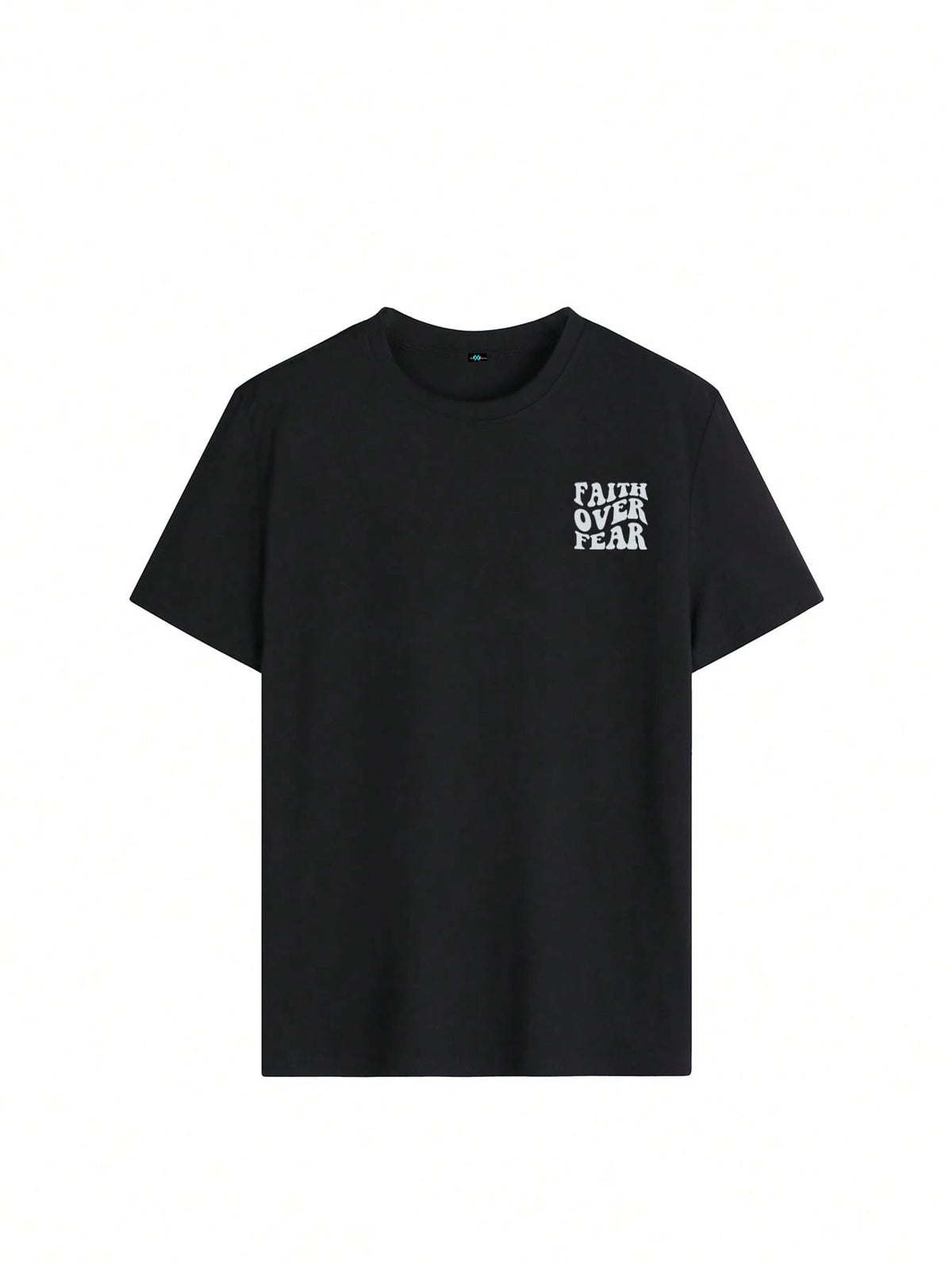 SXV Women's Belief Overcomes Fear Letter Print Casual Round Neck Short Sleeve T-Shirt