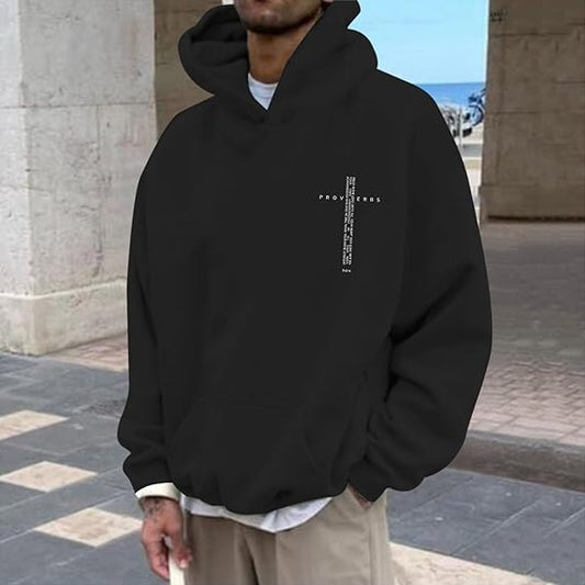 SXV Christian Hoodies for Men Inspirational Religious Faith Cross Sweatshirts Vintage Bible Verse Graphic Hoodie Pullover