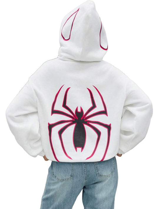 SXV 'Spider’ Printed Cool Aesthetic Sweatshirt Hoodie