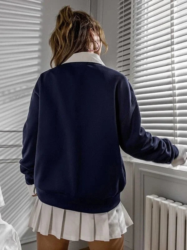 SXV 'California Sanfrancisco’ Printed Cool Aesthetic Drop Shoulder Oversized Sweatshirt