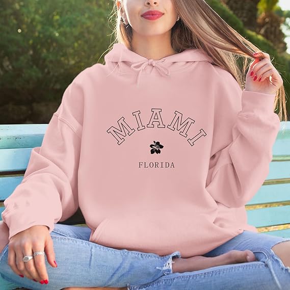 SXV 'MIAMI FLORIDA’ Printed Cool Aesthetic Sweatshirt Hoodie