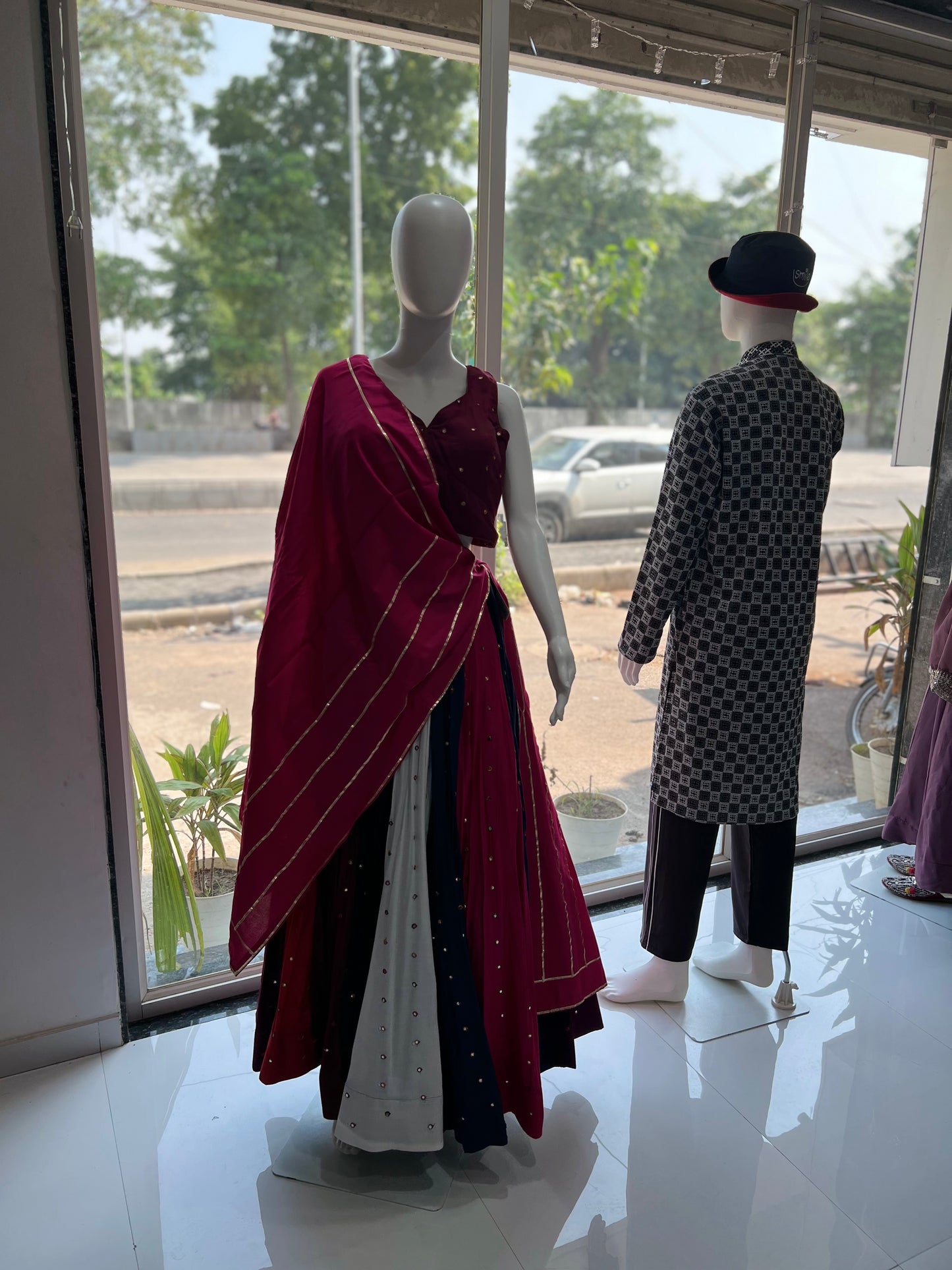 SXV multicolour mirror work cotton chaniya choli for festive season (limited edition)fully stitched