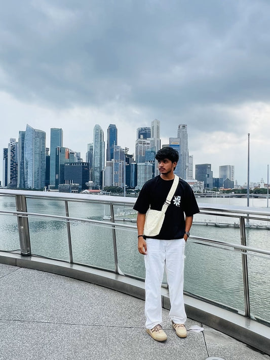 SXV 'CALL ME FLOWER’ Printed Cool Aesthetic Oversized T-shirt