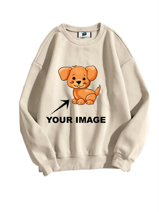 SXV 'CUSTOM’ Printed Cool Aesthetic Drop Shoulder Oversized Baggy Sweatshirt