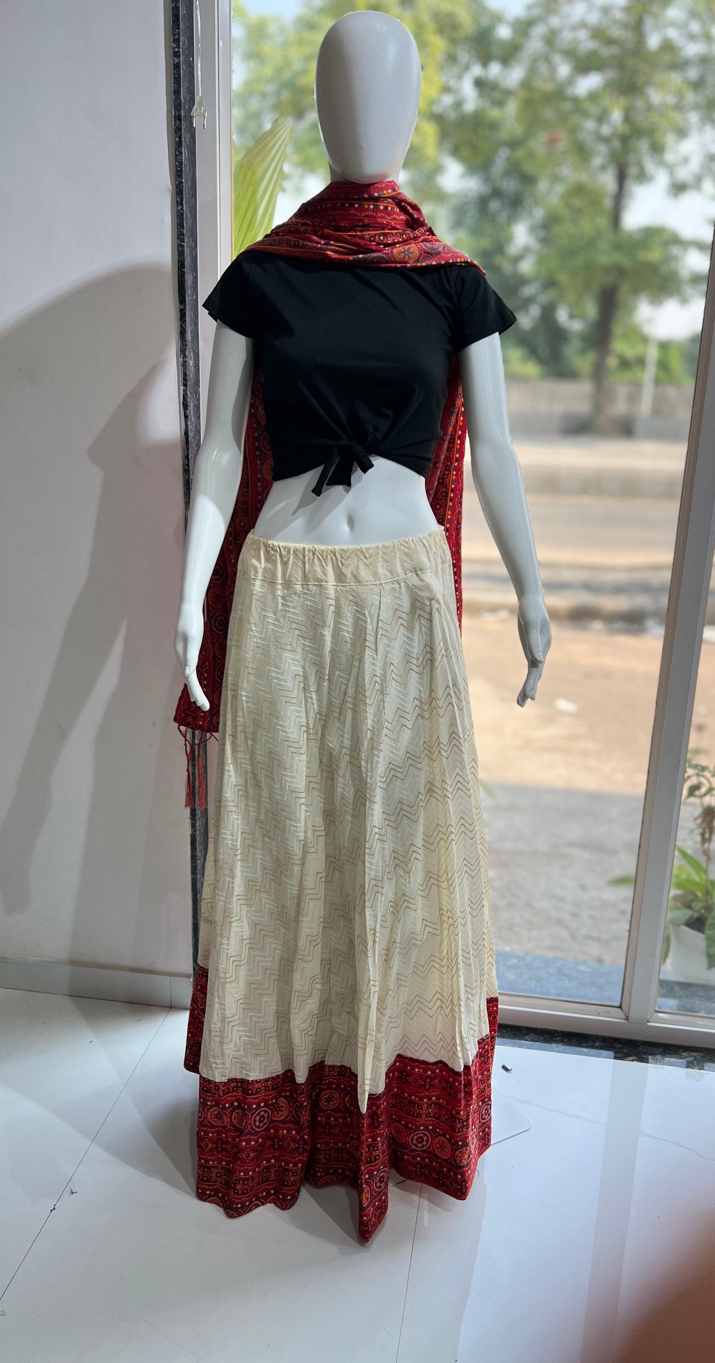 SXV cotton chaniya with top and dupatta combo for festive season (limited edition)fully stitched