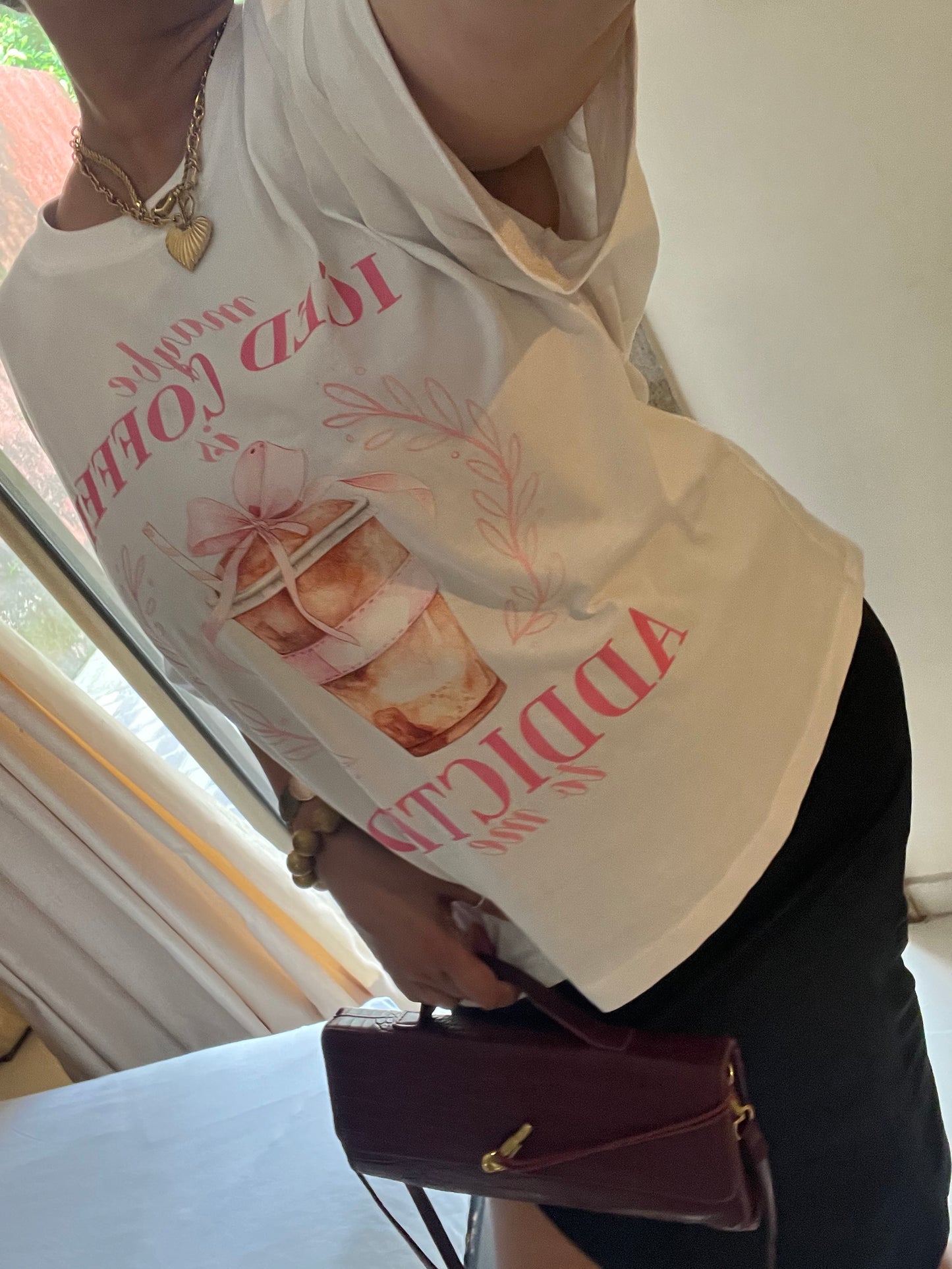 Iced Coffee Addicted Baggy T-shirt 180gsm 100% cotton