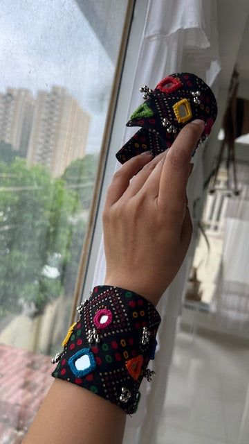 fabric mirrorwork kadas